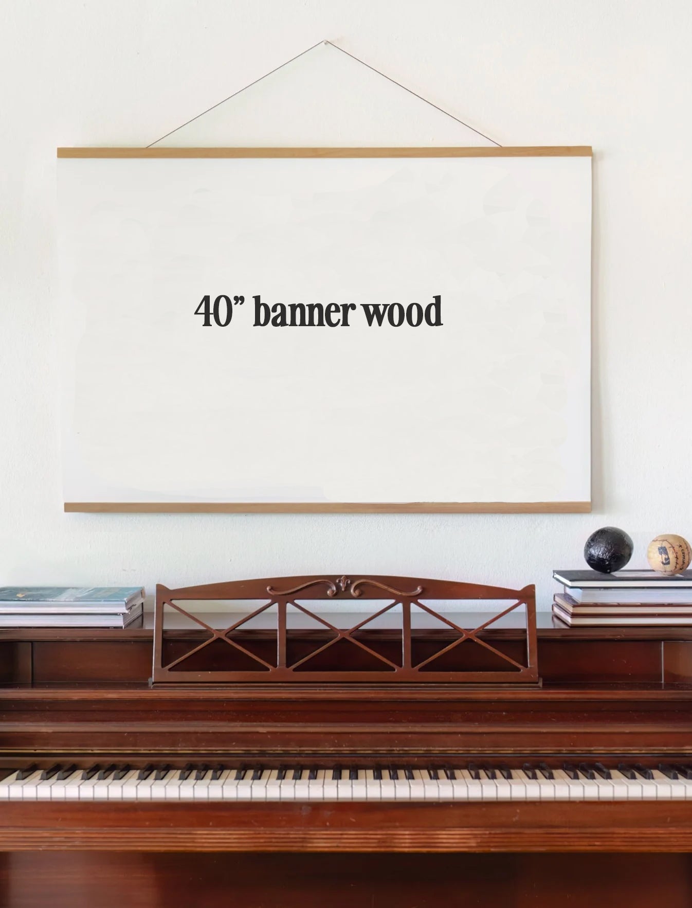 40" Magnetic Banner Wood