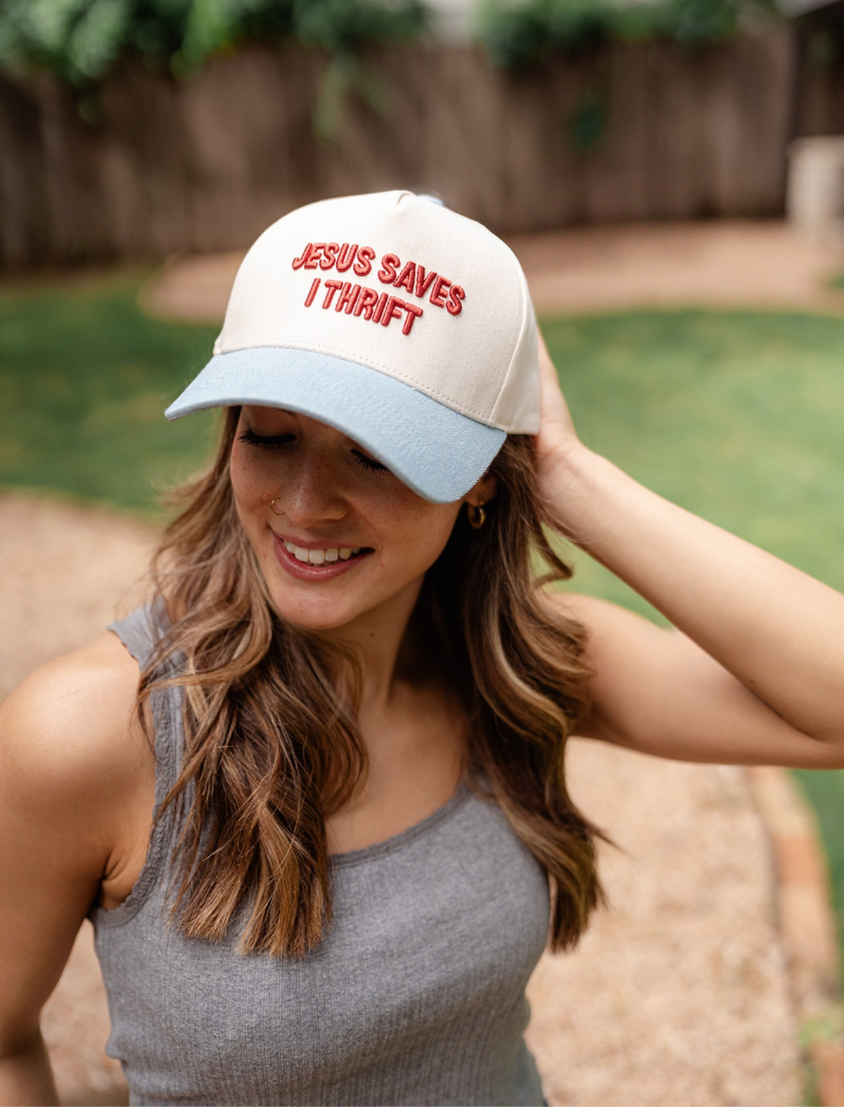Hat: Jesus Saves I Thrift (blue bill)