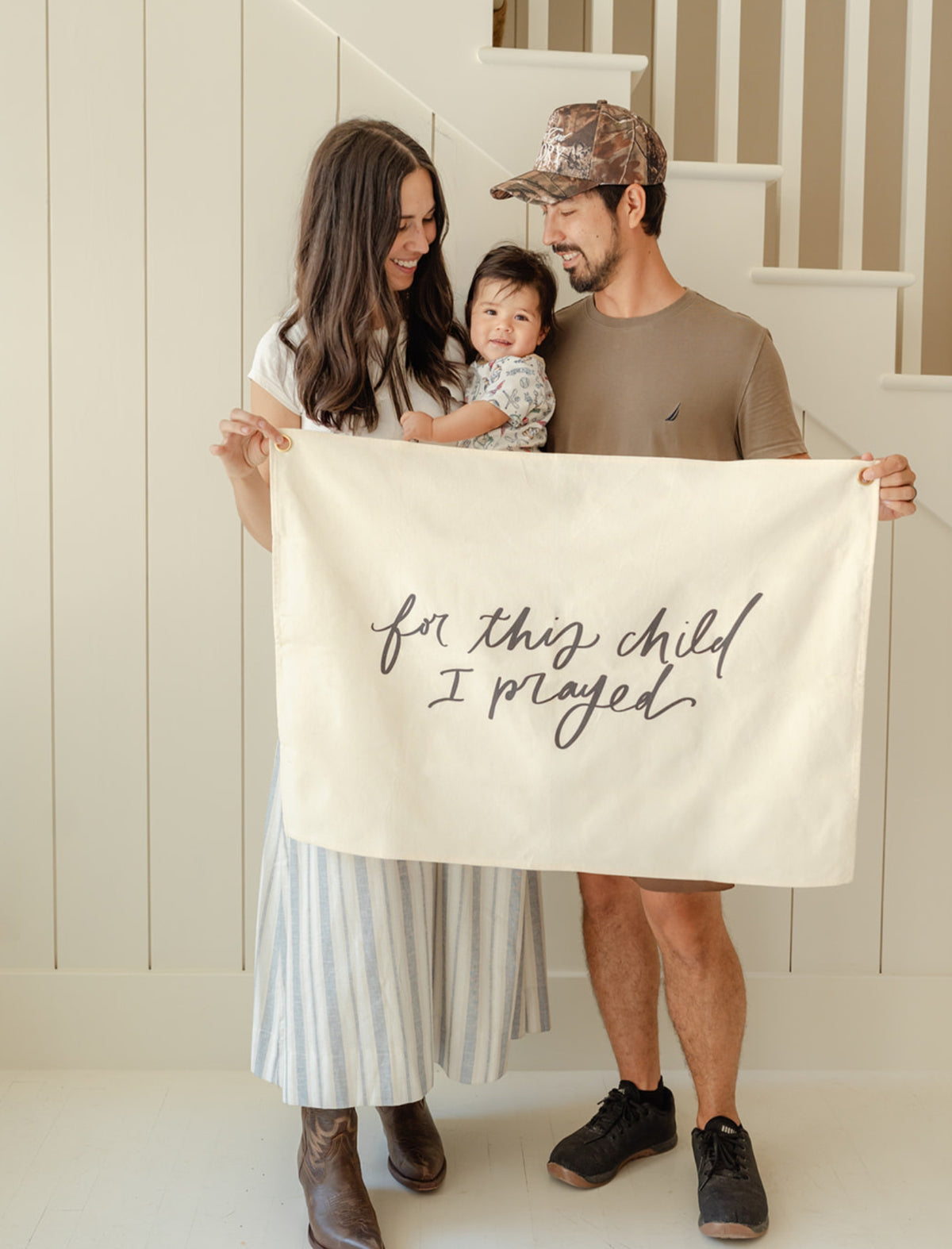 Small Canvas Banner: For this Child I Prayed