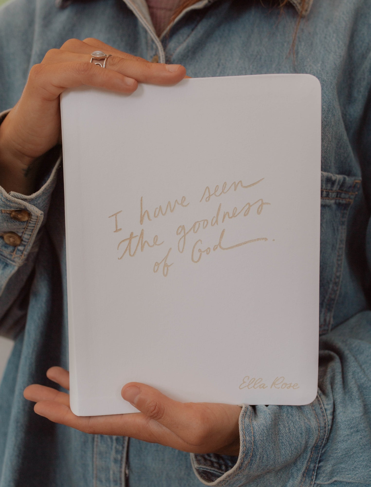 NLT White Journaling Bible - I Have Seen the Goodness
