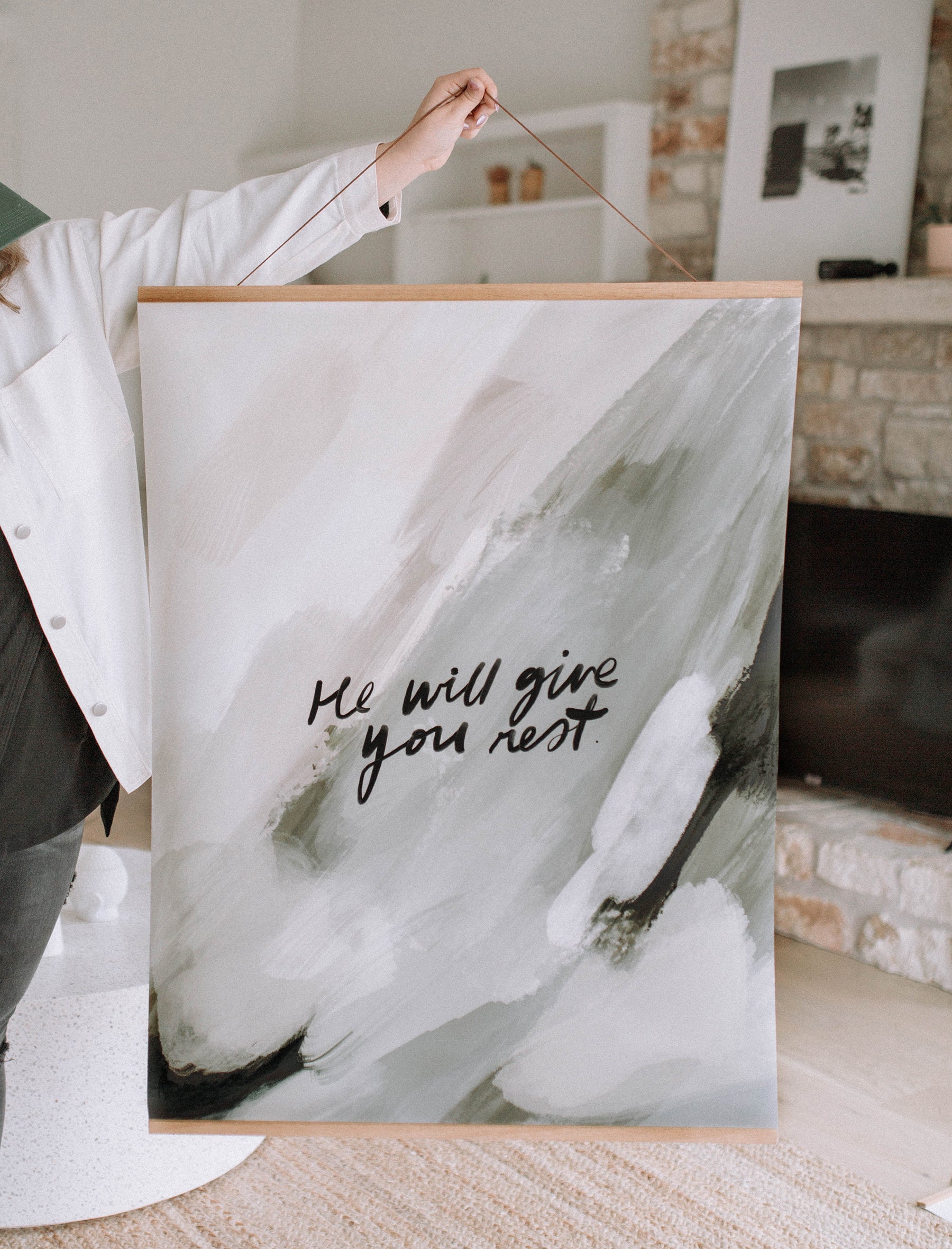 Large Poster: He will give you rest