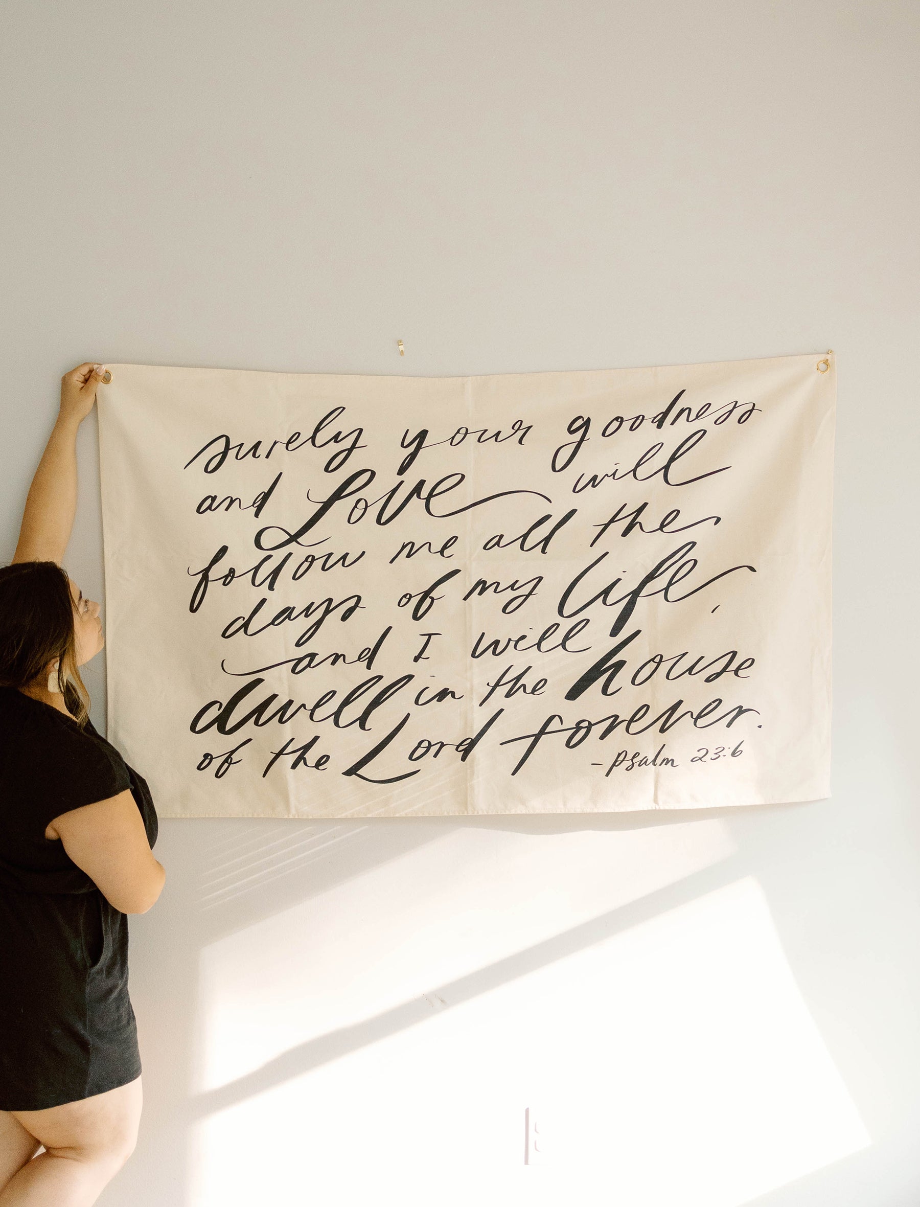 Slightly Imperfect Large Canvas Banner: Surely your Goodness