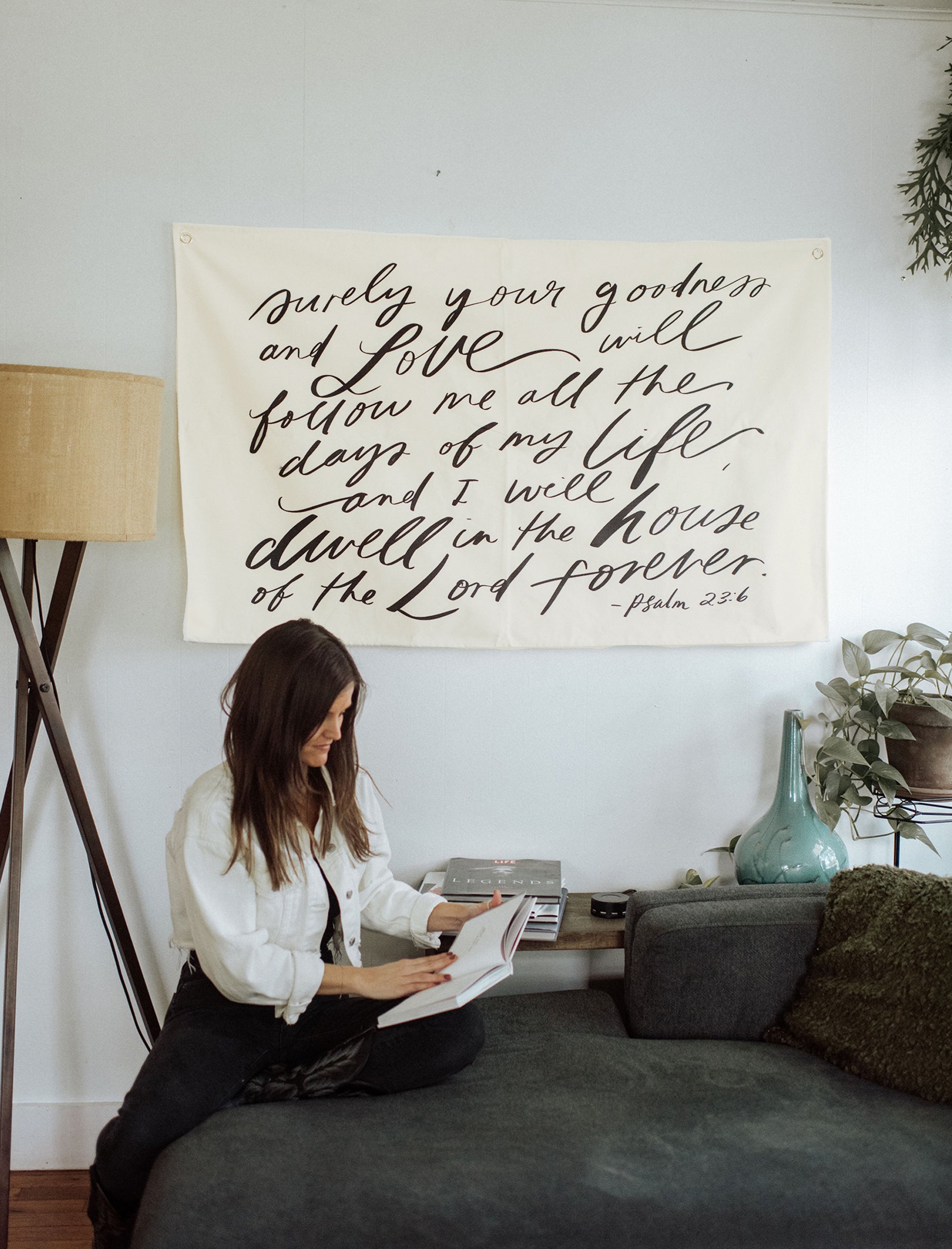 Slightly Imperfect Large Canvas Banner: Surely your Goodness