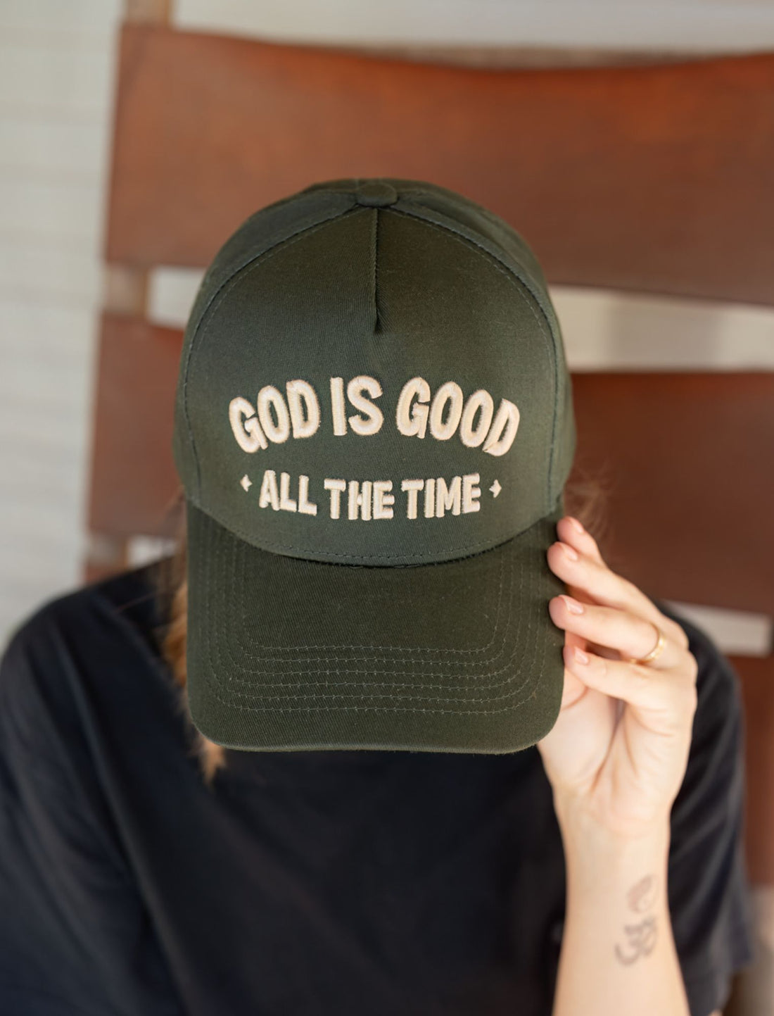 God is Good All the Time Hat- Green