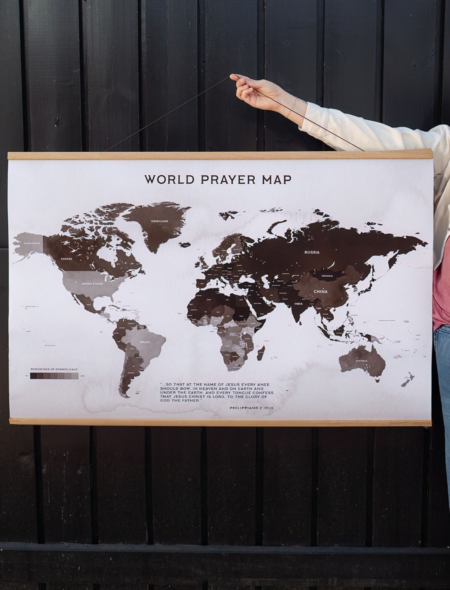 Horizontal Poster: World Prayer Map