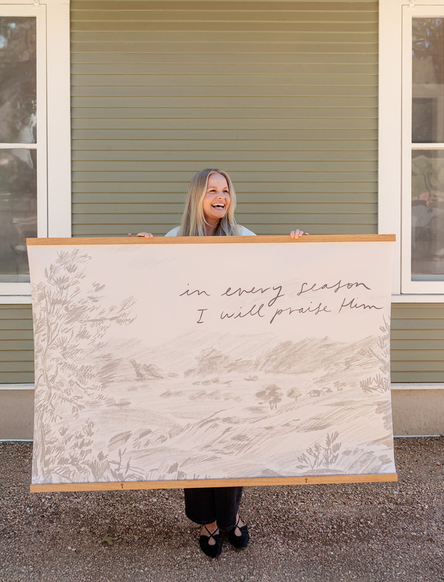 Large Canvas: In Every Season I will Praise Him