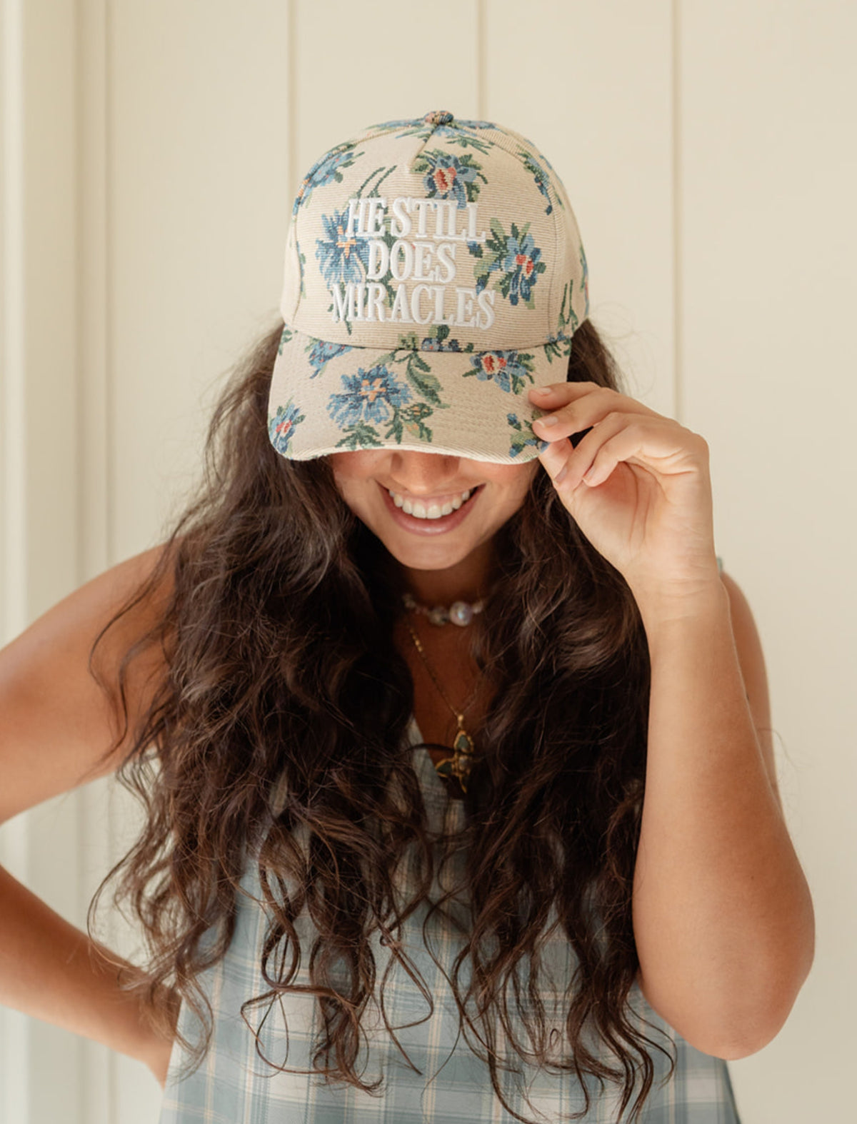 Hat: Floral He still does miracles