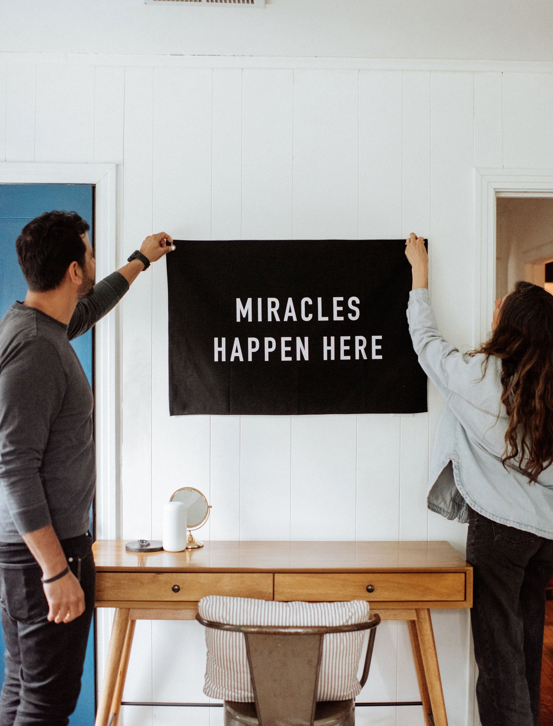 Canvas Banner: Miracles Happen Here